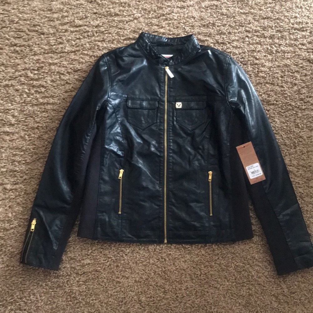 True religion rib panel motto jacket